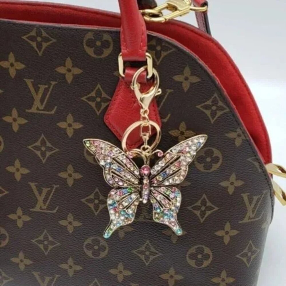 Louis Vuitton Gold Lock 🔒 Authentic LV Key + Unbranded Butterfly Bag Charm - Picture 6 of 7